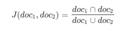 Jaccard Similarity mathematical equation